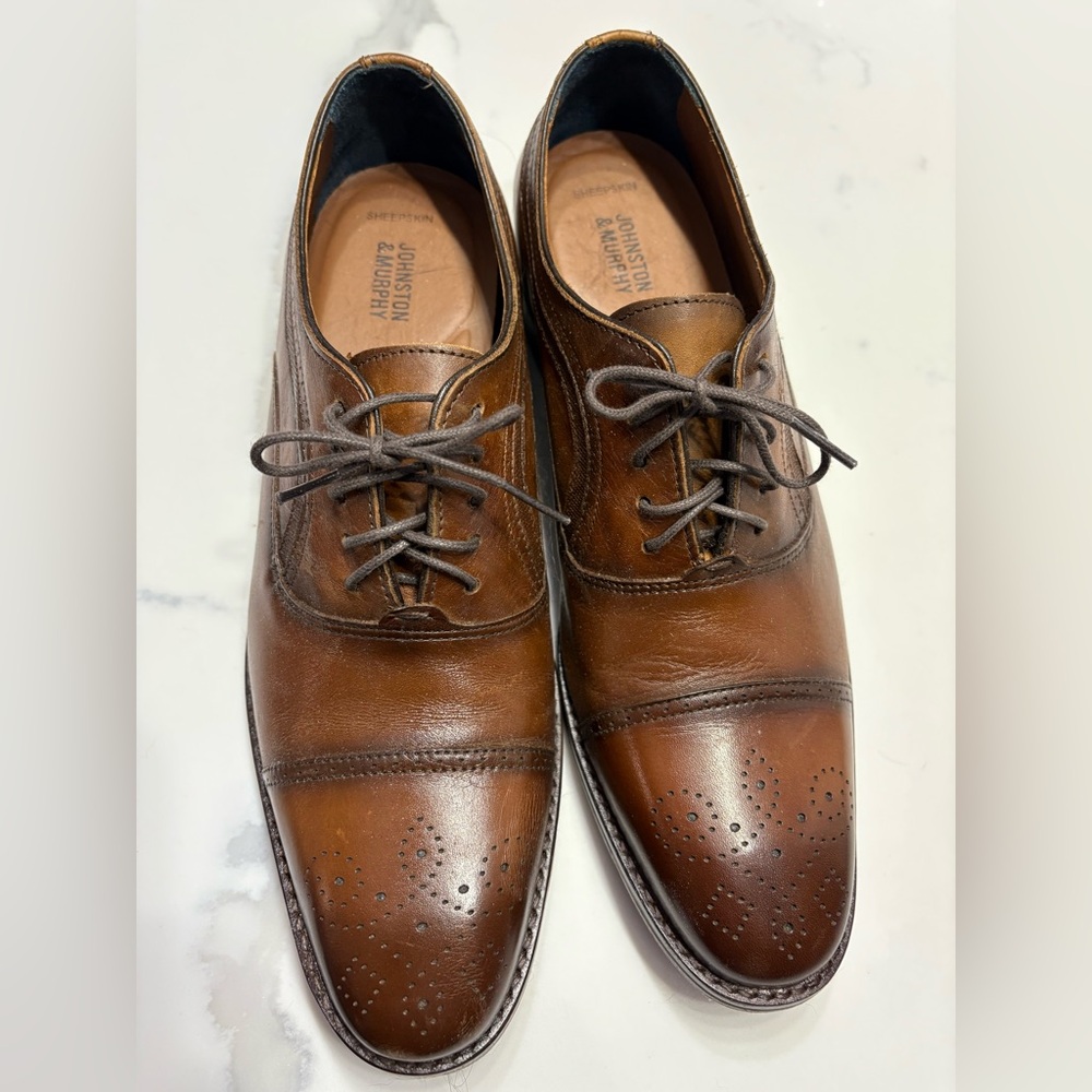 Johnston & Murphy Tan Leather Footwear